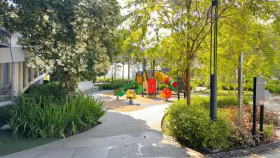 a park with a playground with a playgroundfficientfficientfficientfficientfficientfficientfficientfficient at Couple 1BR cozy suite B41 05 Trion KL in Kuala Lumpur