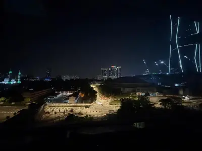 a view of a city at night with lights at 0710 Sweet Home-Casa Residency 2R 2B in Kuala Lumpur