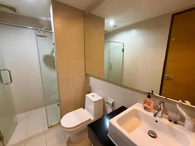 a bathroom with a sink and a toilet and a shower at 0710 Sweet Home-Casa Residency 2R 2B in Kuala Lumpur