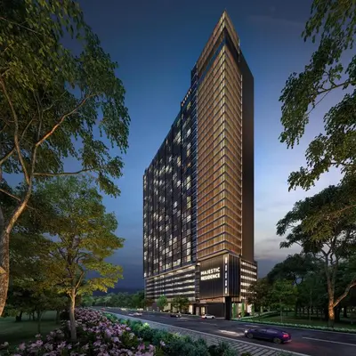 a rendering of a tall building at KLCC View Serviced Apartment at Majestic Residence Kuala Lumpur in Kuala Lumpur