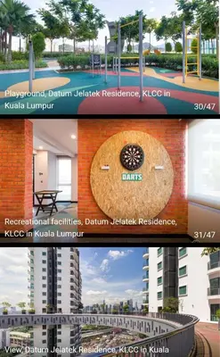 two different pictures of a building with a sign at Datum Jelatek SKY Ring in Kuala Lumpur