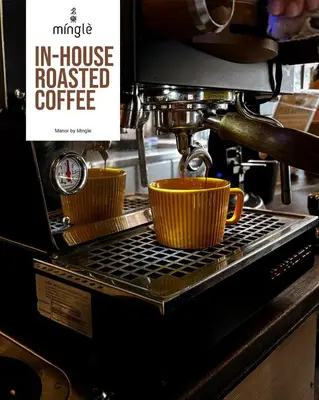two cups sitting on top of a coffee machine at Mingle Lekiu in Kuala Lumpur
