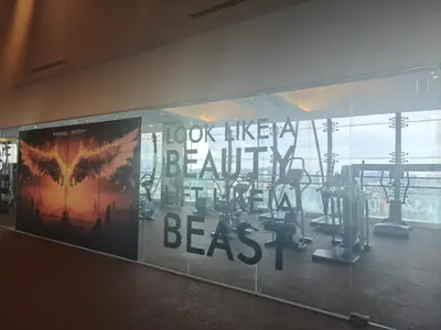 a gym with a large poster on the wall at M city jalan ampang 5mins to klcc water filter walk to shoplot in Kuala Lumpur