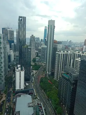 a view of a city with many tall buildings at Vortex suites klcc by yana in Kuala Lumpur