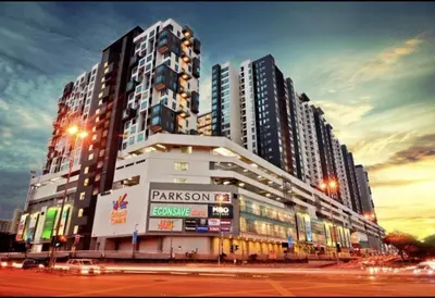 a tall building with a sign in front of it at Setapak Central Mall Zetapark Home Sweet Home 2 in Kuala Lumpur