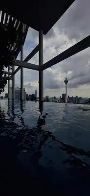 a view of a city with a view of the water at THE COLONY BY INFINITUM by ZENTRIP in Kuala Lumpur