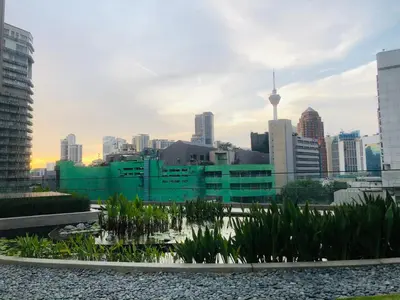 a view of a city skyline with buildings at Axon popular Suite Kl Bukit -Bintang Klcc in Kuala Lumpur