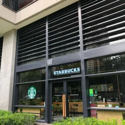 a store front of a starbucks building at netflix&chill Arcoris Soho 2R1B Mont Kiara in Kuala Lumpur