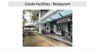 a view of a building with tables and chairs at The Colony By Infinitum C in Kuala Lumpur