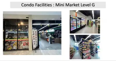 a collage of three pictures of a store at The Colony By Infinitum A in Kuala Lumpur