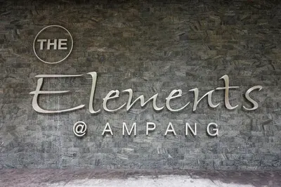 a sign that reads the elements omarma on a wall at The Elements Ampang by Greenhome in Kuala Lumpur