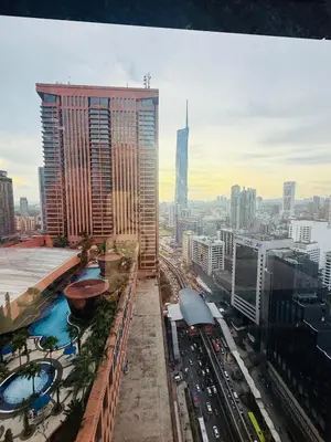 a view of a city with tall buildings at Times square by Willow Trip in Kuala Lumpur