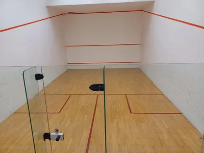 an empty gym with a basketball court with a court at KL Advice Suite At Times Square in Kuala Lumpur