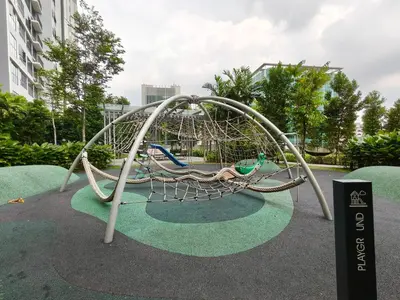 an empty swing set in a park at Agile Residence Bukit Bintang Serviced Suite by LP in Kuala Lumpur