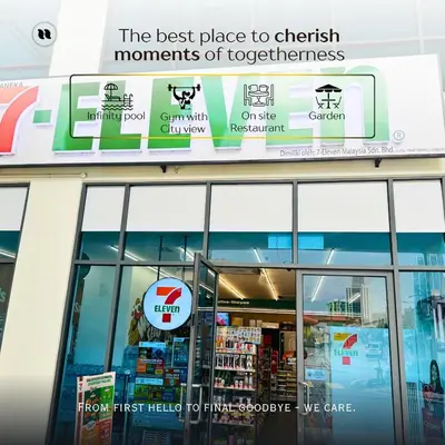 a store with a sign that reads the best place to cherish the moments of top at The Luxe & Colony KLCC By Downtown Suites in Kuala Lumpur