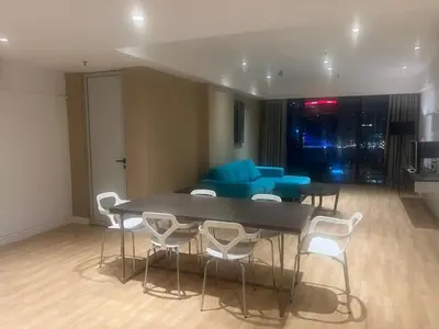 a room with a table and chairs and a couch at D Majestic hosted by Super kk in Kuala Lumpur
