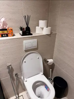 a bathroom with a white toilet in a room at luxury One Bedroom KLCC in Kuala Lumpur