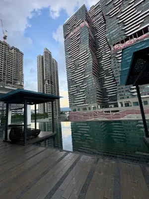 a view of a city skyline with tall buildings at Rosewood Suites at Reizz Residence in Kuala Lumpur