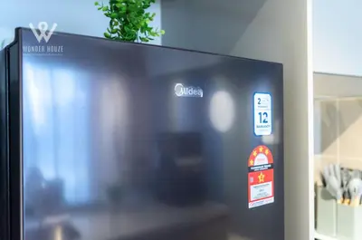a close up of a television screen in a room at 2BR Minimalist Urban Retreat at Trion KL in Kuala Lumpur