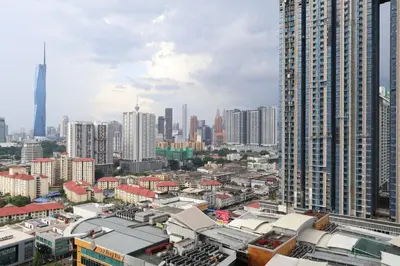 a view of a city with tall buildings at Trion KL By Paradgm Nest Stay Free Parking in Kuala Lumpur