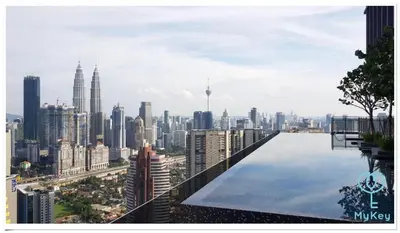 a view of a city from the top of a building at Expressionz Suites by Mana Mana in Kuala Lumpur