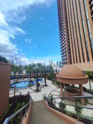 a view of the pool from the top of a building at KL Residences at Berjaya Times Square in Kuala Lumpur