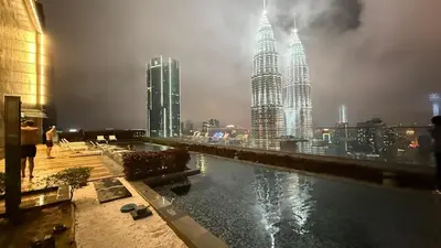 a view of a city skyline with tall buildings at KL Star Residence KLCC in Kuala Lumpur