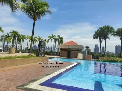 a view of the pool at the hotels guest house at Izzafea in Ampang