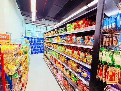 a grocery store aisle filled with lots of food at THE Colony KL at Sky World in Kuala Lumpur