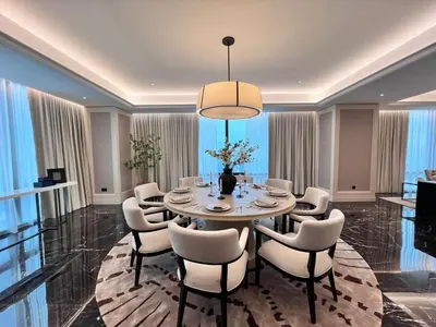 a dining room with a table and chairs at Apartment Sixceylon City Centre in Kuala Lumpur