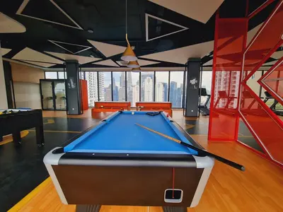 a billiard room with a pool table in it at Home For Traveler At Majestic Residence in Kuala Lumpur