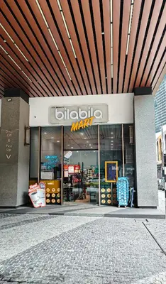 a store front of a mall with a wooden ceiling at Axon Residence Bukit Bintang Pavilion TRX by Fie in Kuala Lumpur