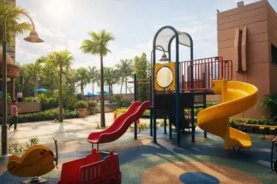 a playground with a slide in a park at Signature Stay Times Square, Kuala Lumpur in Kuala Lumpur