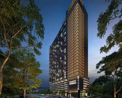 a rendering of a tall building at KL Majestic VIP studio Massage Chair 26-1A KLCC view in Kuala Lumpur