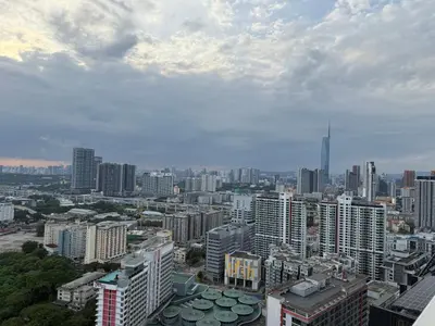 a view of a city with tall buildings at UNA Residence Maluri MRT Velocity TRX Bkt Bintang in Kuala Lumpur