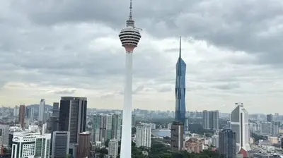 a view of a city with the space needle at The Platinum KLCC By Pool Point in Kuala Lumpur