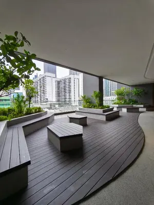 a building with benches and a view of a city at AXON RESIDENCE by DREAM HOME in Gua Sai