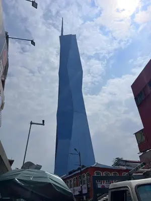 a tall building in the middle of a city at Ocean 77 by Pillow Plus Petaling Street KL in Kuala Lumpur