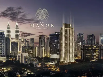 a view of a large city at night at The MANOR INFINITY Suites KLCC in Kuala Lumpur