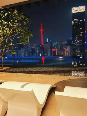 a view of a city skyline at night at Kuala Lumpur Services Apartments In A X O N Residence in Kuala Lumpur