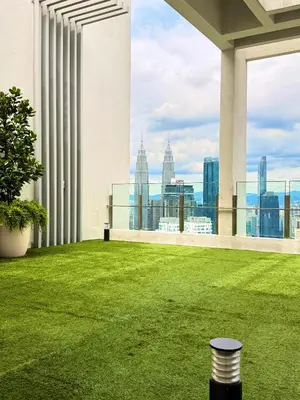 a view of the city from the roof of a building at Agile Residence Sky View Suites in Kuala Lumpur