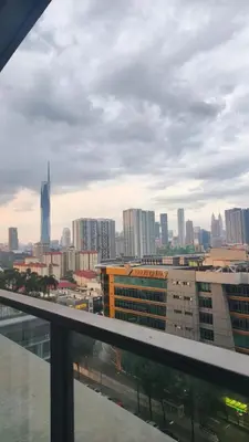 a view of a city from a balcony at Trion Kuala Lumpur in Kuala Lumpur