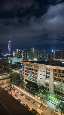 a view of a city at night with buildings at Trion Kuala Lumpur in Kuala Lumpur