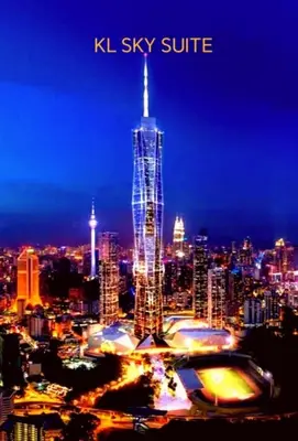 a night view of the kuala lumpur skyline at KL Sky Suite By Opus Residence in Kuala Lumpur