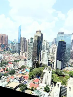 an aerial view of a city with tall buildings at Agile Bukit Bintang Sleepy in Kuala Lumpur