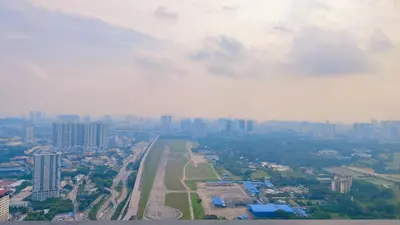an aerial view of a city with tall buildings at trion in Kuala Lumpur