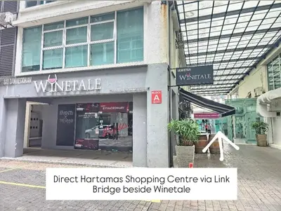 a store front of a shopping center in a city at Cozy Suites 2 to 5pax near Sri Hartamas Mont Kiara in Kuala Lumpur