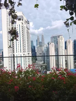 a view of a city skyline with tall buildings at Kuala Lumpur Majestic Suites KLCC in Kuala Lumpur
