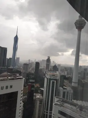 a view of theuckland city skyline with the space needle at Vortex suites Klcc near KL in Kuala Lumpur