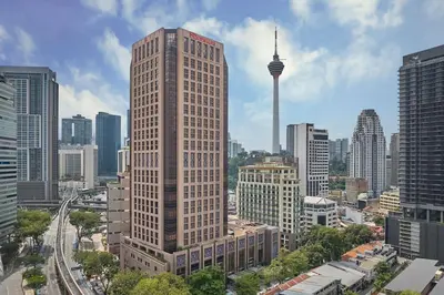 a view of a tall building in a city at Sheraton Imperial Kuala Lumpur Hotel in Kuala Lumpur